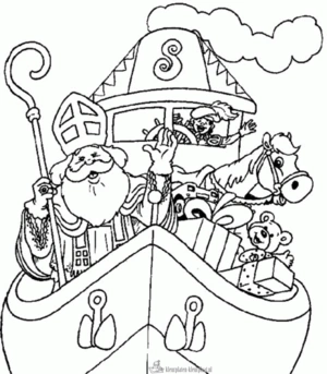 Sinterklaas 1 kleurplaat
