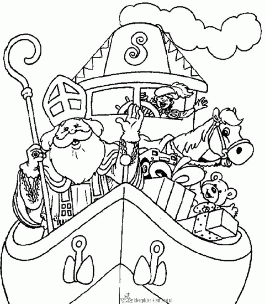 Sinterklaas 1 kleurplaat