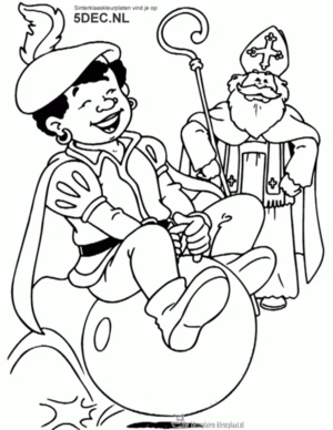 Sinterklaas 150 kleurplaat