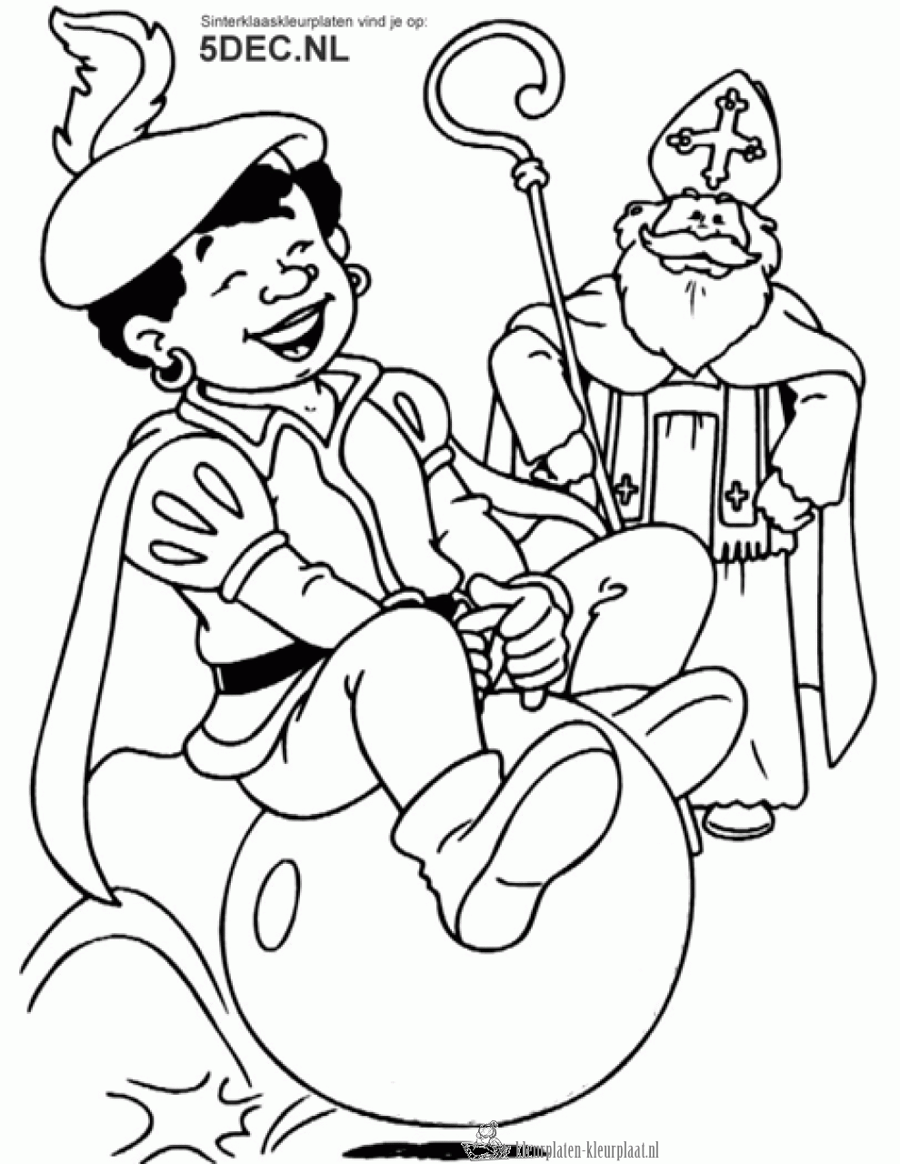 Sinterklaas 150 kleurplaat