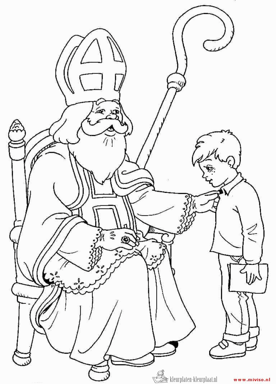 Sinterklaas 155 kleurplaat