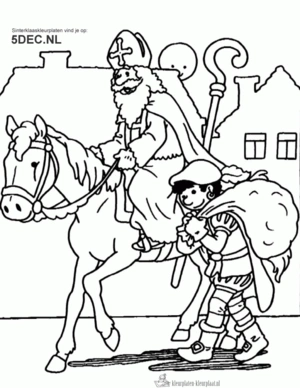 Sinterklaas 157 kleurplaat
