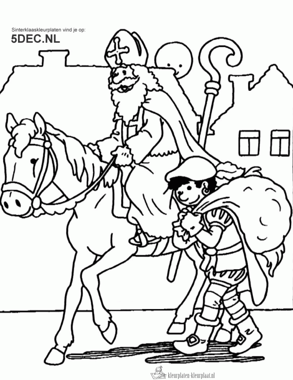 Sinterklaas 157 kleurplaat