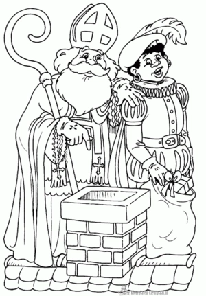 Sinterklaas 159 kleurplaat