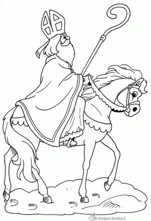 Sinterklaas 160 kleurplaat
