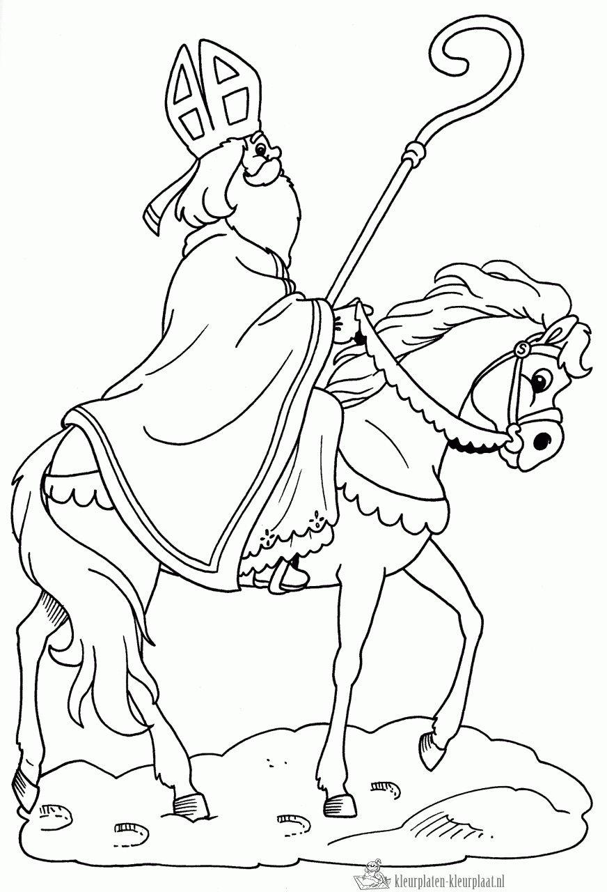 Sinterklaas 160 kleurplaat