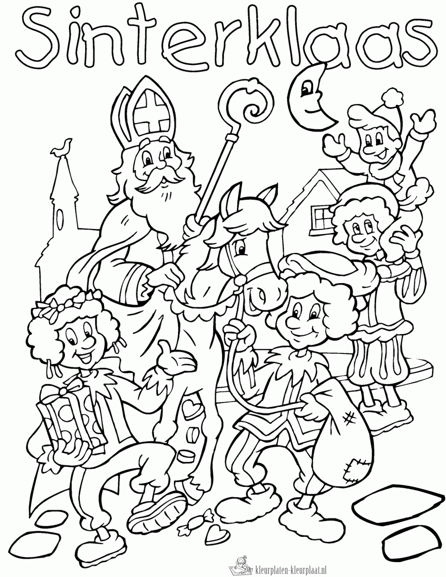 Sinterklaas 17 kleurplaat