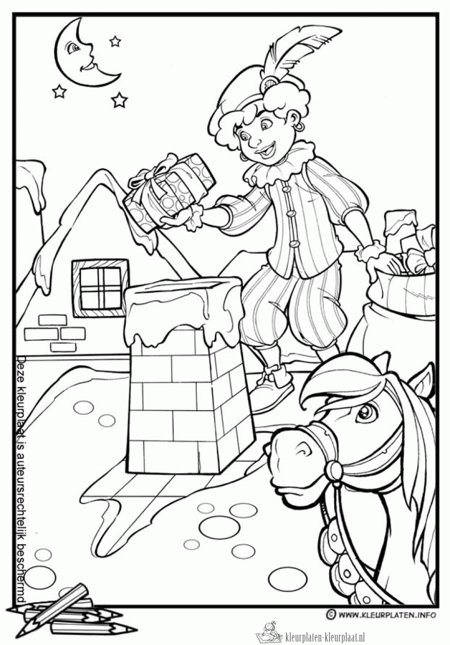 Sinterklaas 180 kleurplaat