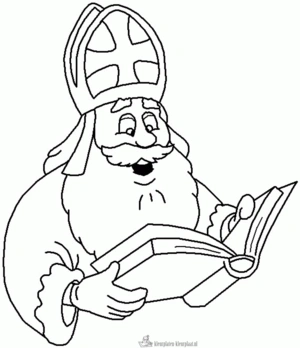 Sinterklaas 182 kleurplaat