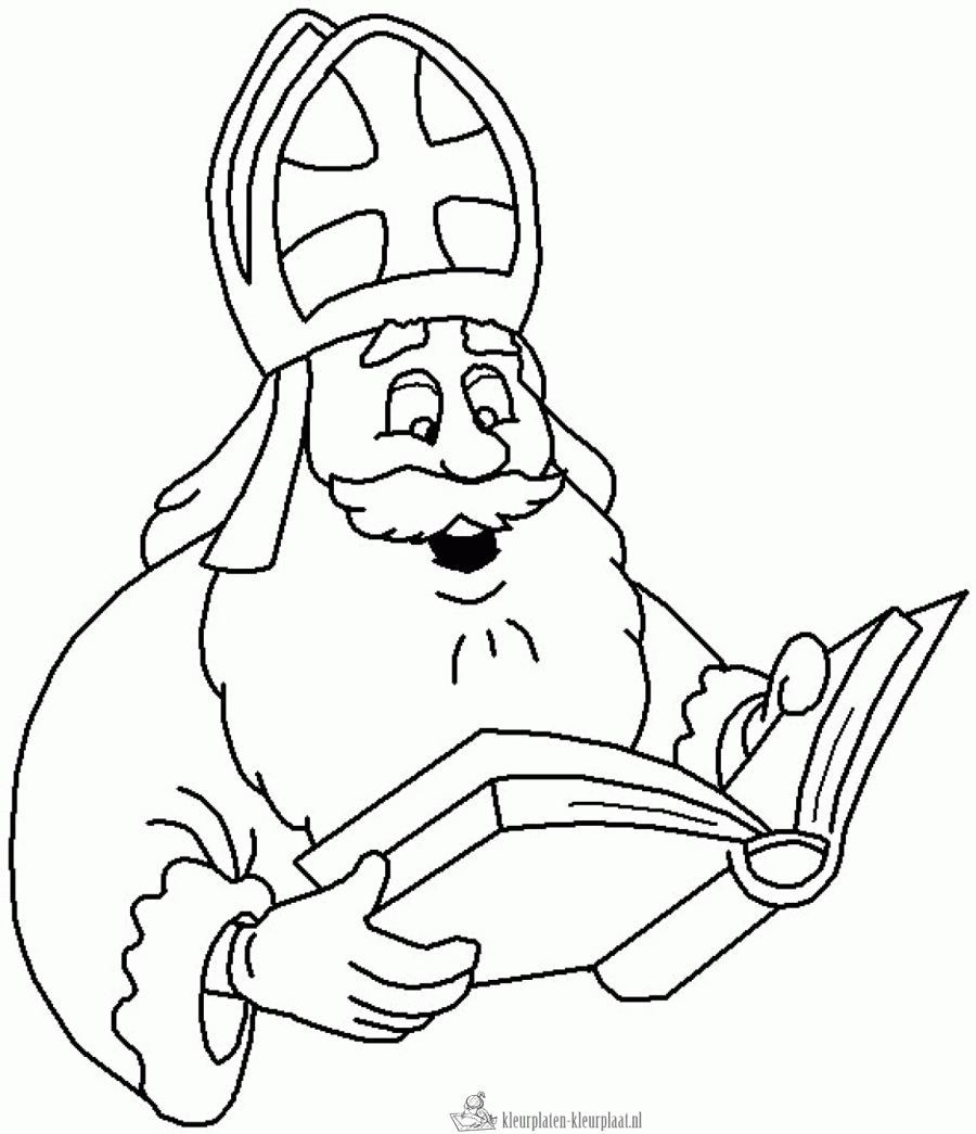 Sinterklaas 182 kleurplaat