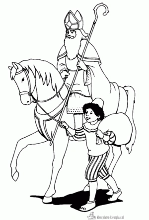 Sinterklaas 208 kleurplaat