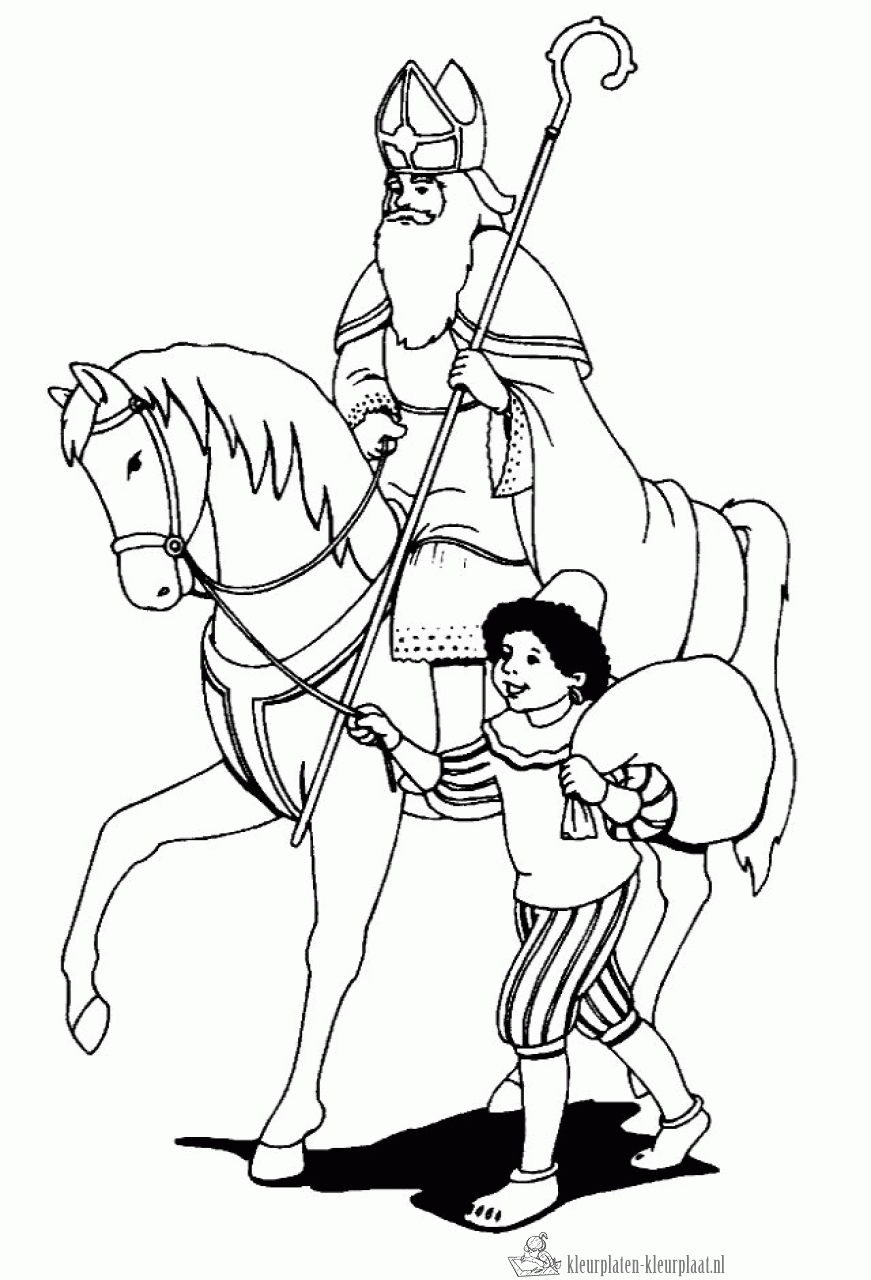 Sinterklaas 208 kleurplaat