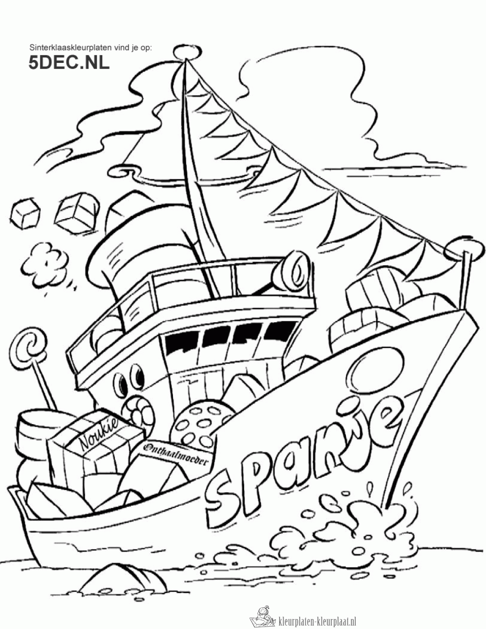 Sinterklaas 220 kleurplaat