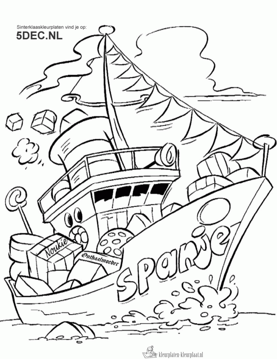 Sinterklaas 220 kleurplaat