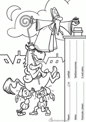 Sinterklaas 31 kleurplaat