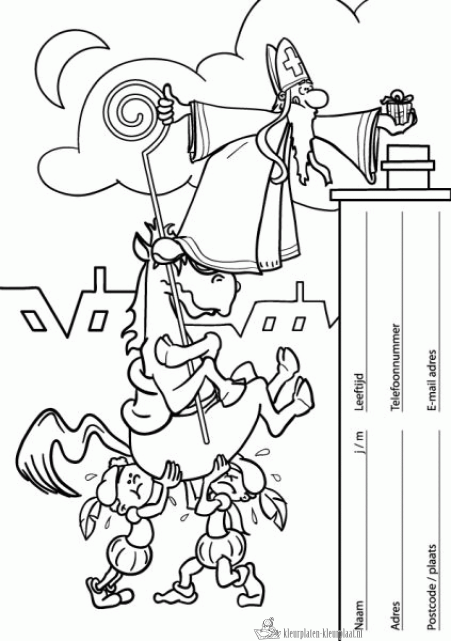 Sinterklaas 31 kleurplaat