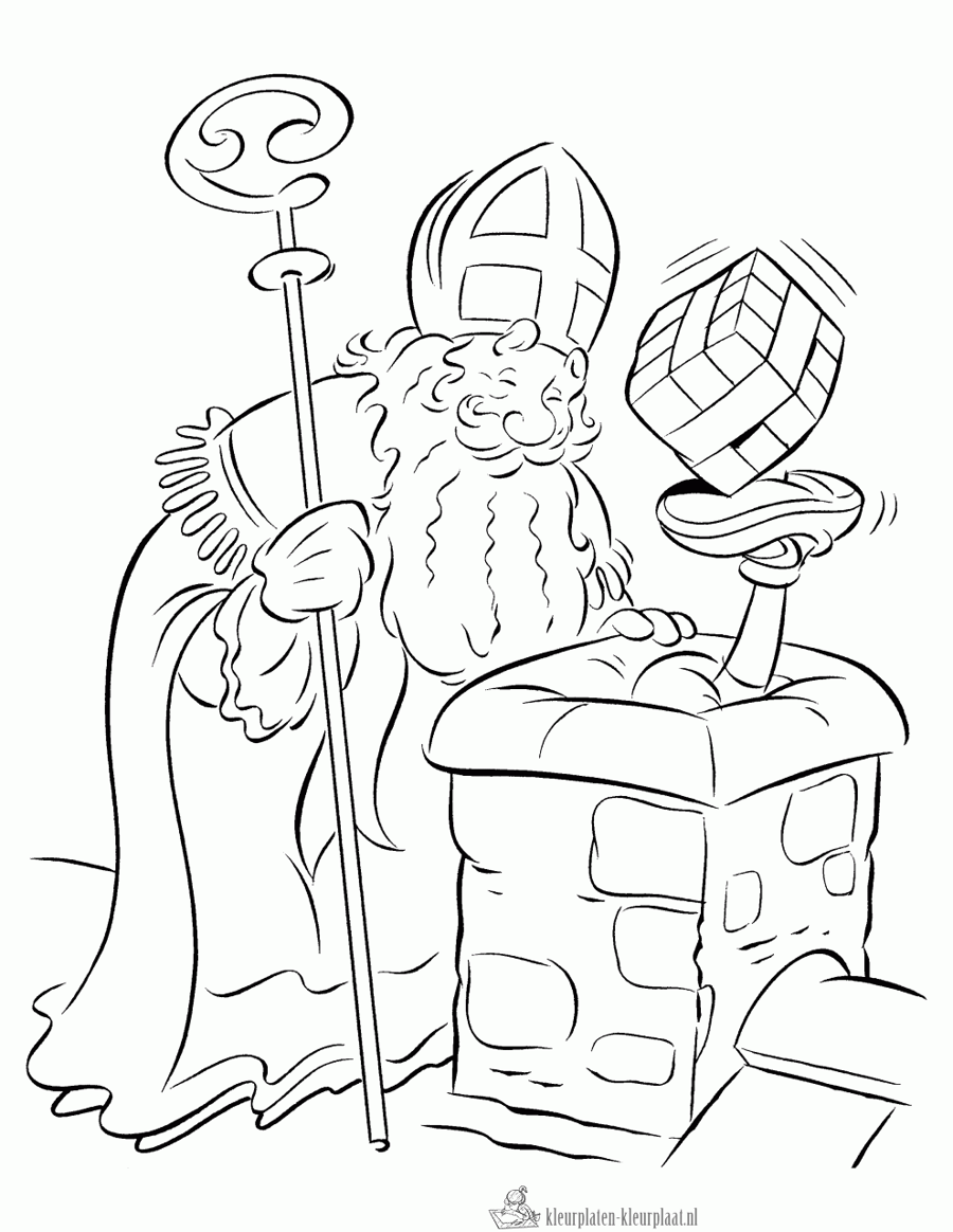 Sinterklaas 33 kleurplaat