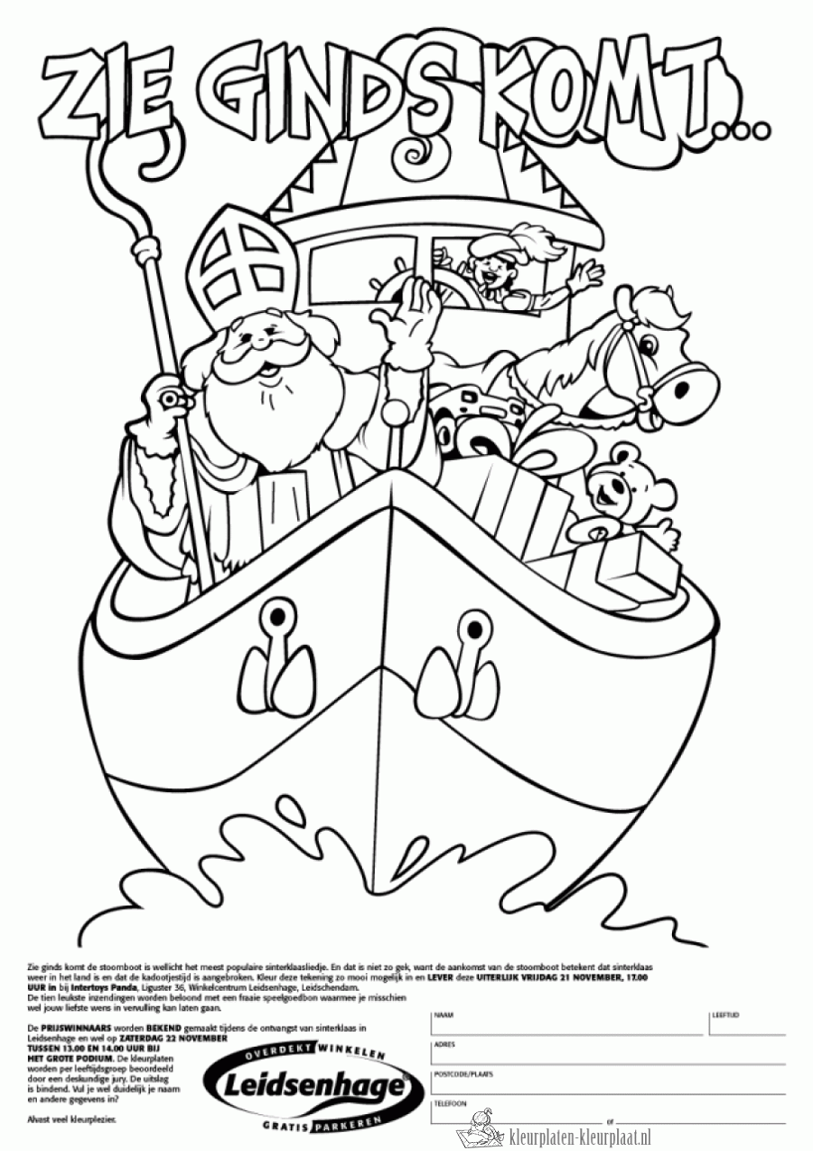 Sinterklaas 42 kleurplaat