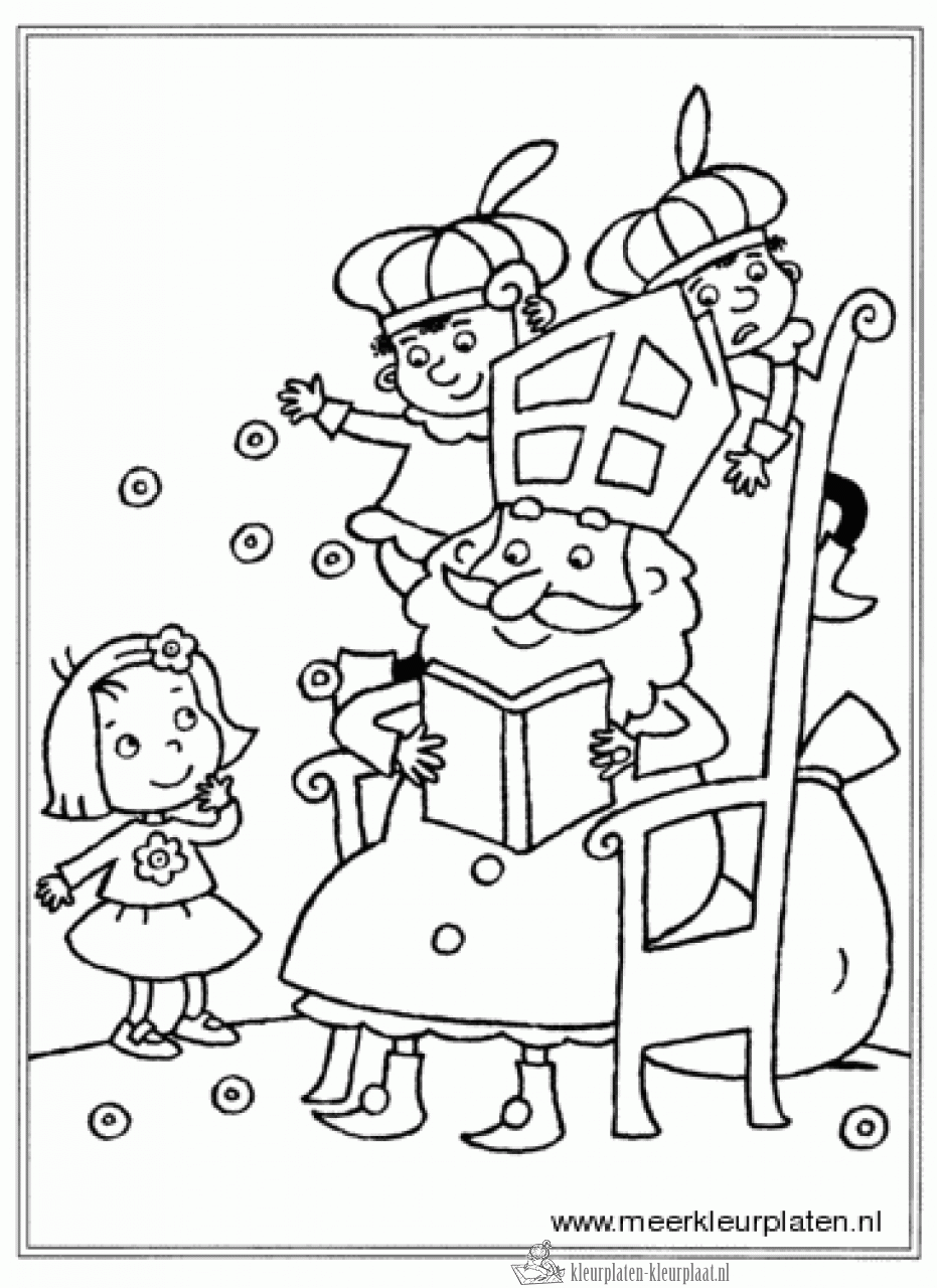 Sinterklaas 5 kleurplaat