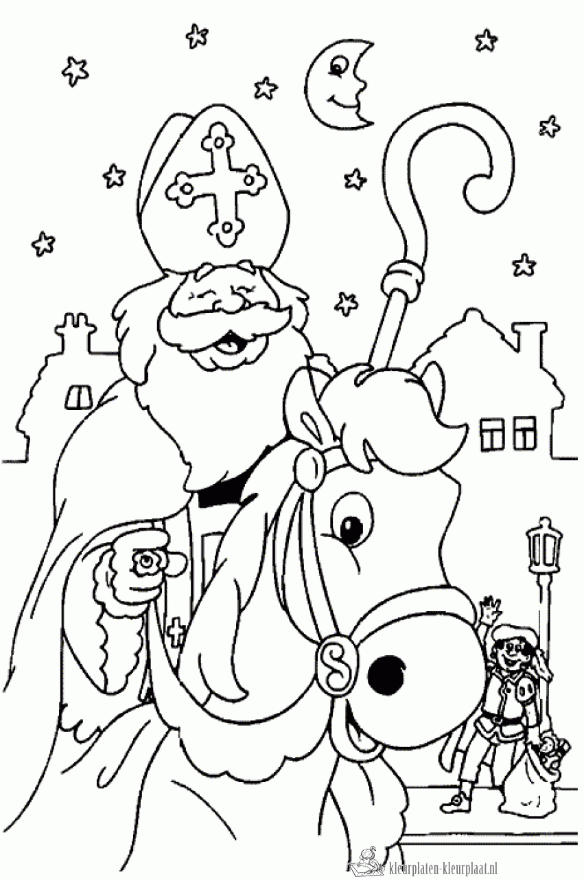 Sinterklaas 65 kleurplaat