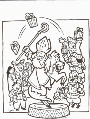 Sinterklaas 66 kleurplaat