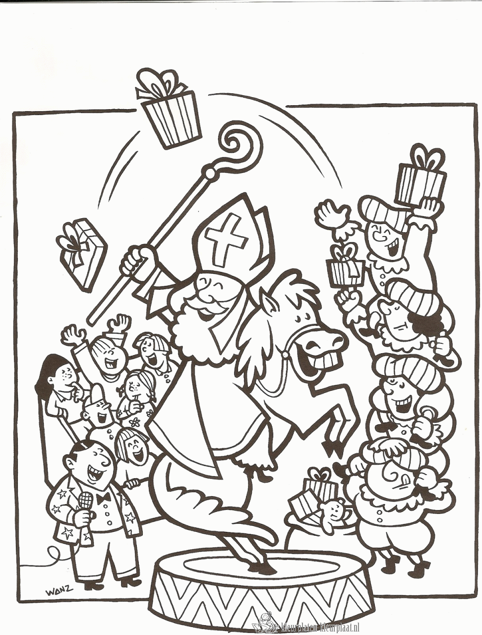 Sinterklaas 66 kleurplaat