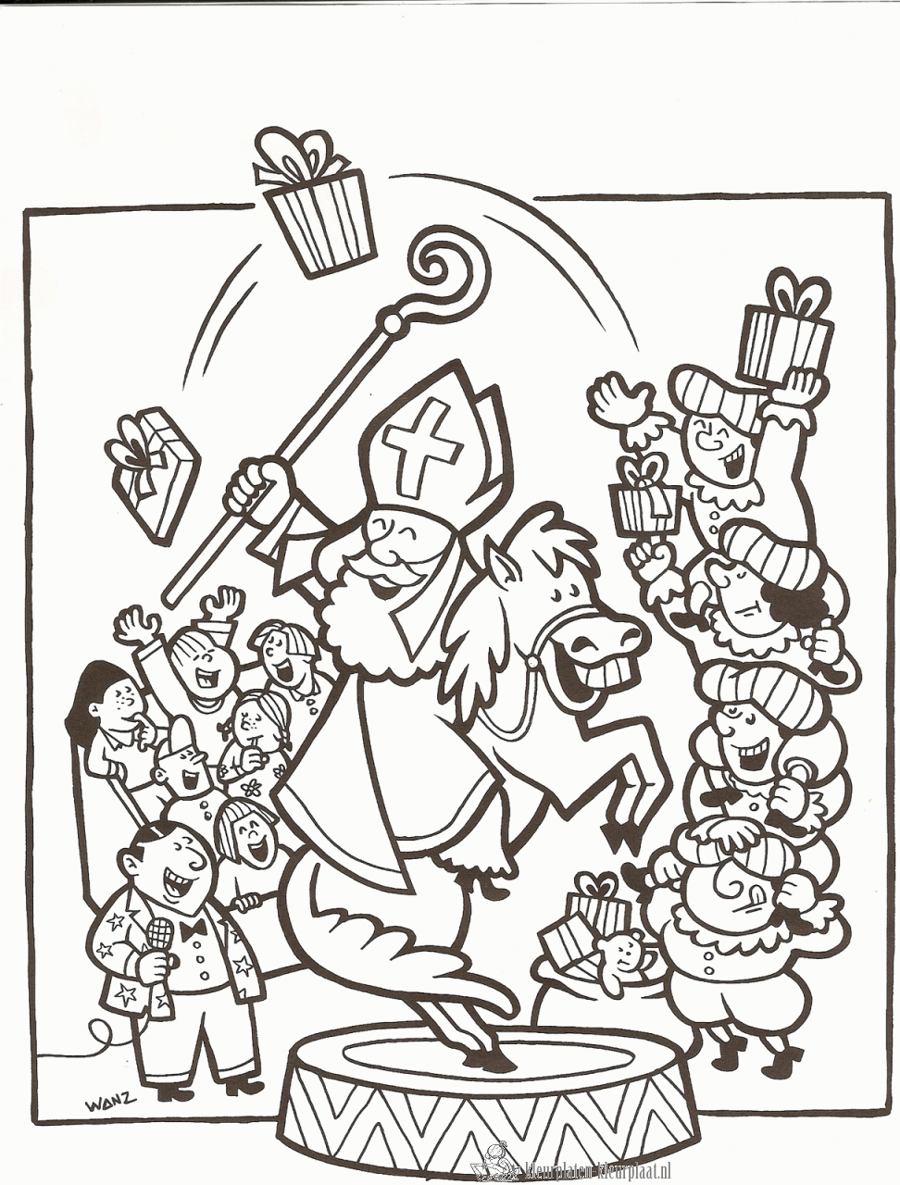 Sinterklaas 66 kleurplaat