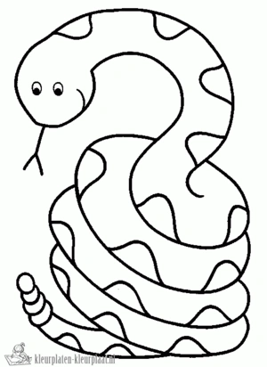Slang 19 kleurplaat