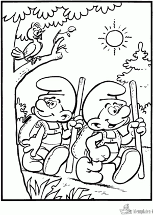 Smurfen 10 kleurplaat