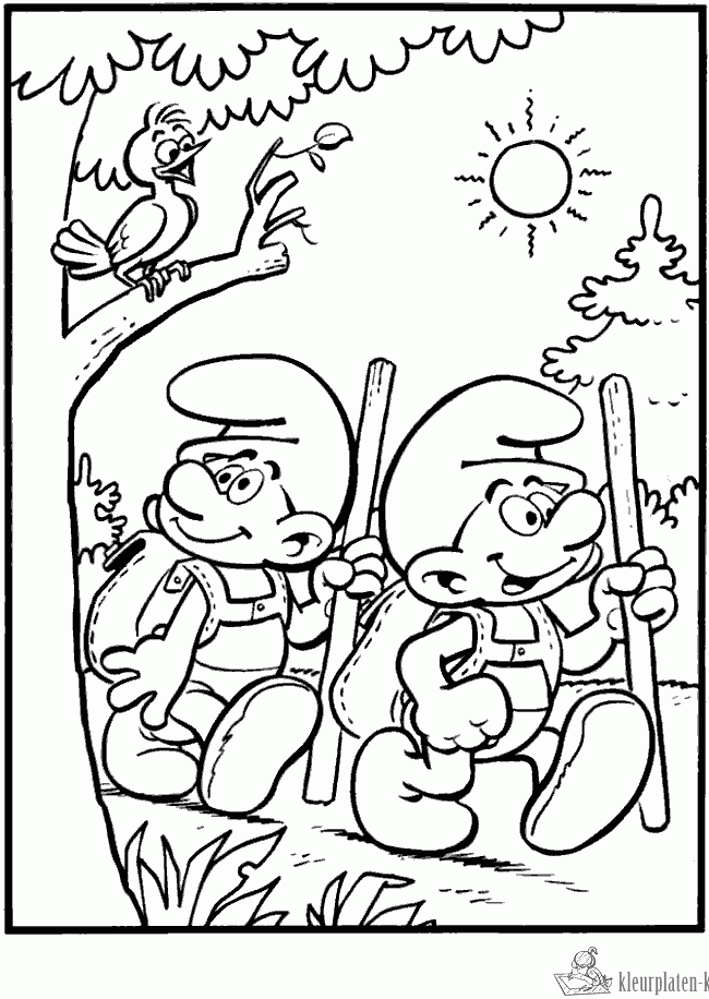 Smurfen 10 kleurplaat