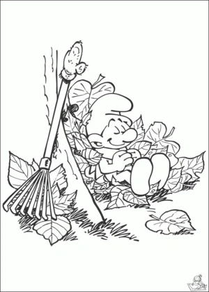 Smurfen 11 kleurplaat