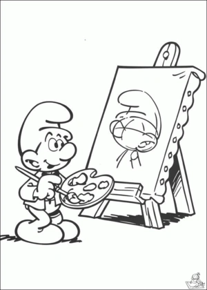 Smurfen 15 kleurplaat