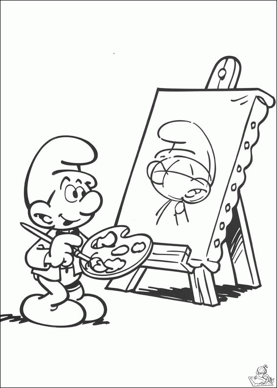 Smurfen 15 kleurplaat