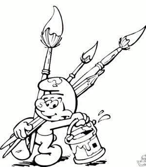 Smurfen 20 kleurplaat