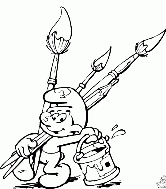 Smurfen 20 kleurplaat