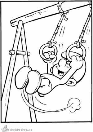 Smurfen 3 kleurplaat