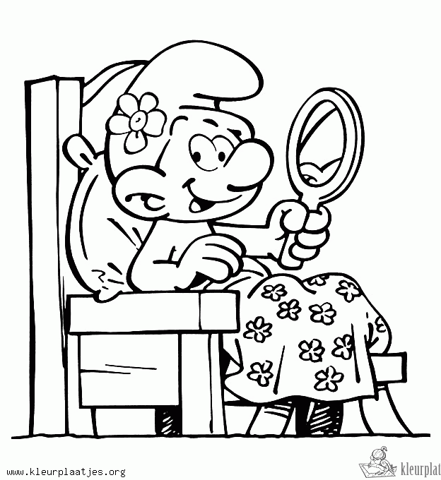 Smurfen 33 kleurplaat
