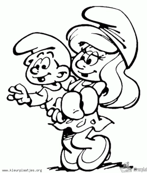 Smurfen 34 kleurplaat