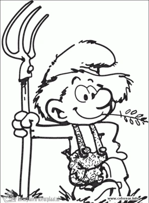 Smurfen 55 kleurplaat