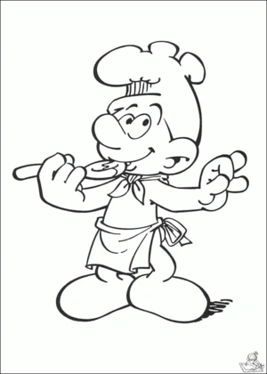 Smurfen 60 kleurplaat