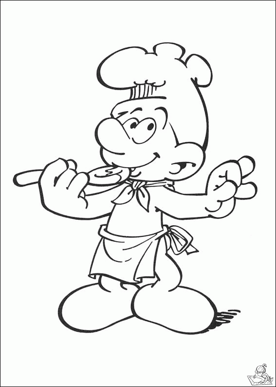 Smurfen 60 kleurplaat