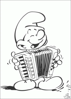 Smurfen 9 kleurplaat
