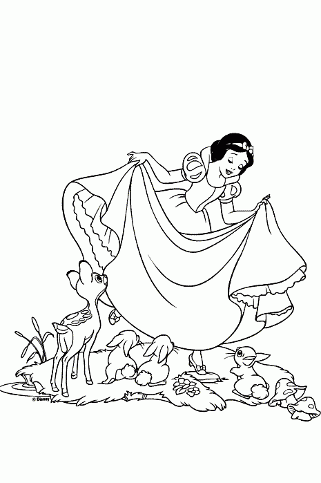 Sneeuwwitje 22 kleurplaat