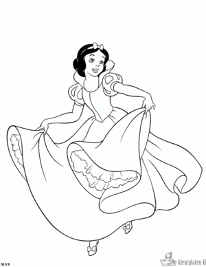 Sneeuwwitje 4 kleurplaat