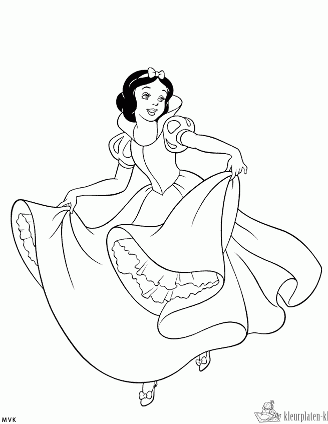 Sneeuwwitje 4 kleurplaat