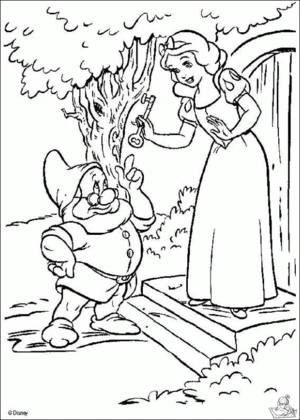 Sneeuwwitje 8 kleurplaat