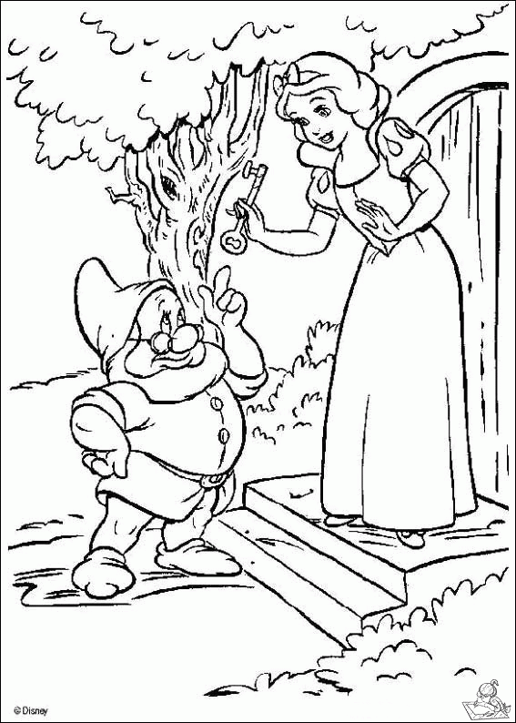 Sneeuwwitje 8 kleurplaat