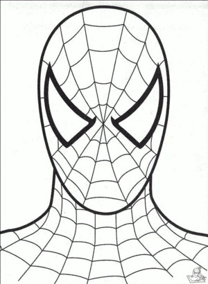 Spiderman 1 kleurplaat