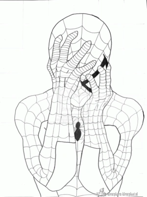 Spiderman 13 kleurplaat