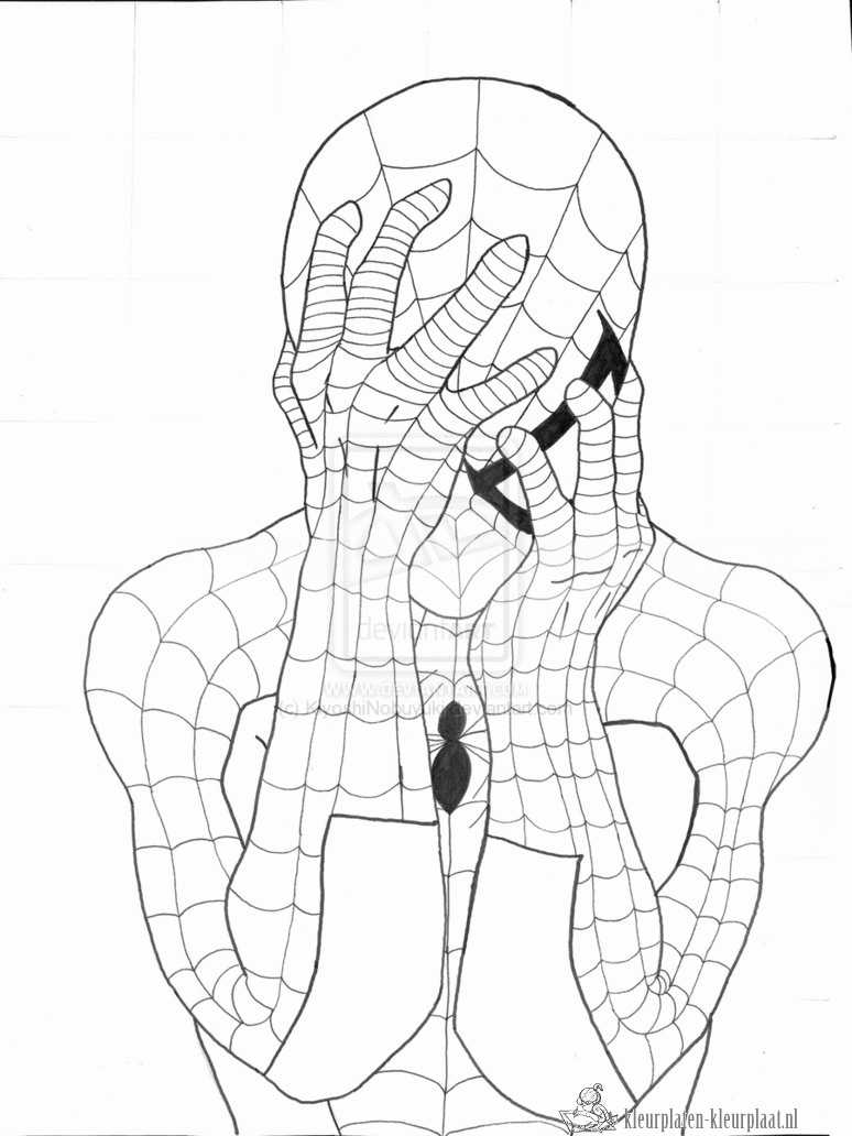 Spiderman 13 kleurplaat